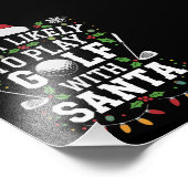 サンタフ遊ァミリのクリスマスでゴルフをする可能性が最も高い フォトプリント            (角)