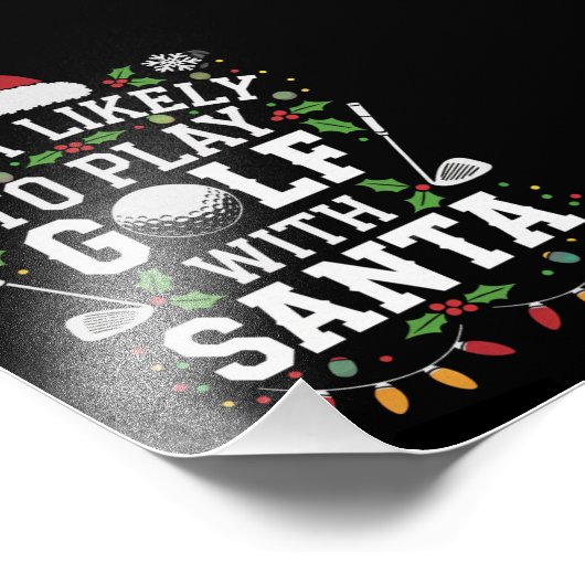 サンタフ遊ァミリのクリスマスでゴルフをする可能性が最も高い フォトプリント            (角)