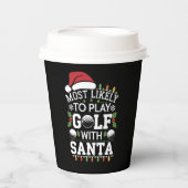 サンタフ遊ァミリのクリスマスでゴルフをする可能性が最も高い 紙コップ (正面)