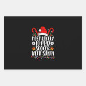 サンタフ遊ァミリのクリスマスでサッカーをする可能性が最も高い ラッピングペーパーシート (正面)