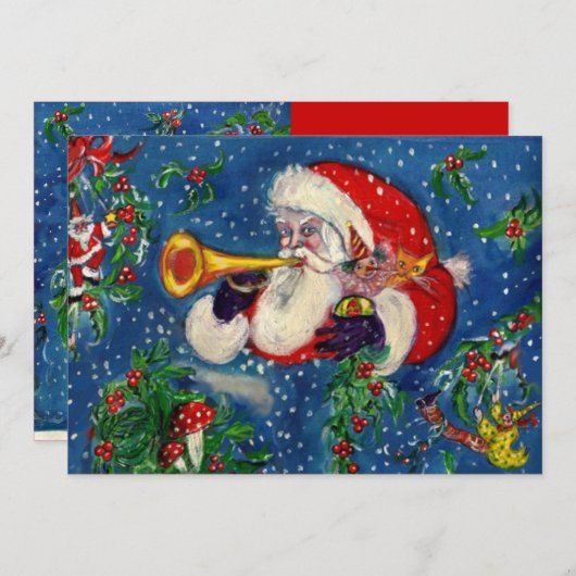 サンタブグラーミュージカルクリスマスナイトホリデーパーティー 招待状 (正面/裏面)