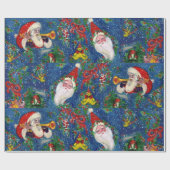 サンタブグラー，おもちゃ，リボン，ミュージカルクリスマスナイト ラッピングペーパー (フラット)