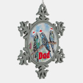 サンタブジエパロットブジエスパパファーザーオーナメント スノーフレークピューターオーナメント (左)