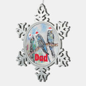 サンタブジエパロットブジエスパパファーザーオーナメント スノーフレークピューターオーナメント (右)