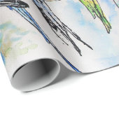 サンタブジーブディズフローラルパターンラッピング紙 ラッピングペーパー (ロールコーナー)