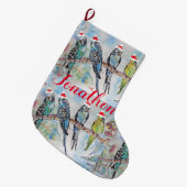 サンタブディーズブッジバードクリスマスストッキング ラージクリスマスストッキング (正面 (吊り時))