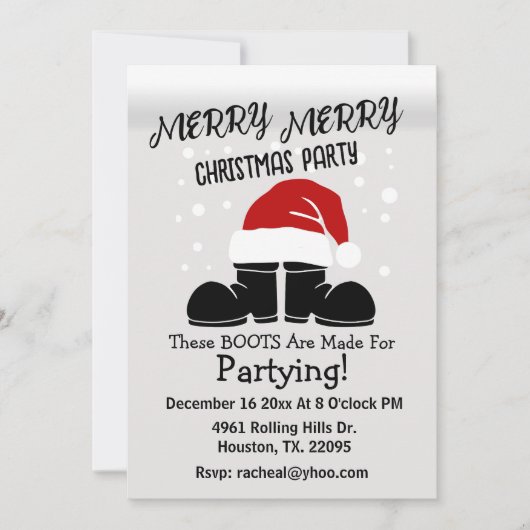 サンタブメリーースメリーのクリスマスカード カード (正面)