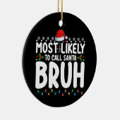 サンタブラのクリスマス休暇を迎える可能性が高い セラミックオーナメント (右)