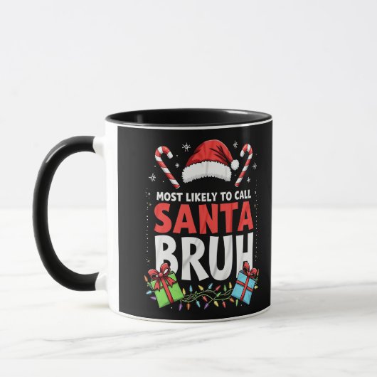 サンタブラクリスマスと呼ばれる可能性がおもしろい最も高い マグカップ (左)