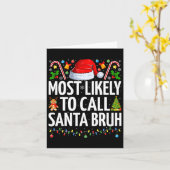 サンタブラクリスマスファミリーおもしろいCと呼ばれる可能性が高い カード (黄色い花)