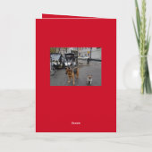 サンタブラッドハウンドとトナカイフランスのブルドッグ シーズンカード (裏面)