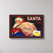 サンタブランドレモンズベンチュラカウンティカリフォルニアフルーツ キャンバスプリント (正面)