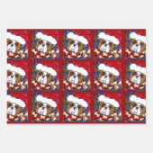 サンタブルドッグ ラッピングペーパーシート (正面2)