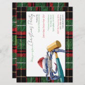 サンタブルーカニとマレットクリスマスカスタムパーティー 招待状 (正面/裏面)