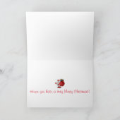 サンタブルーグリッターボールメリークリスマス シーズンカード (内部)