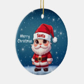 サンタブルー🎅 🎄 セラミックオーナメント (右)