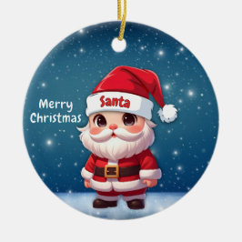 サンタブルー🎅 🎄 セラミックオーナメント