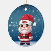 サンタブルー🎅 🎄 セラミックオーナメント (左)