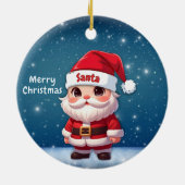 サンタブルー🎅 🎄 セラミックオーナメント (裏面)