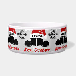 サンタブーツ/レッドキャップセラミックペットボウル ボウル