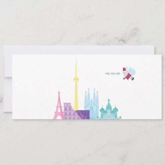 サンタプおもしろいンクリスマスホリデートラベルカード シーズンカード (正面)