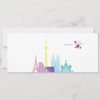 サンタプおもしろいンクリスマスホリデートラベルカード シーズンカード