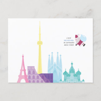 サンタプおもしろいンクリスマスホリデートラベルカード シーズンポストカード