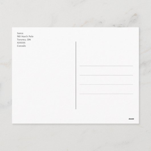 サンタプおもしろいンクリスマスホリデートラベルカード シーズンポストカード (裏面)