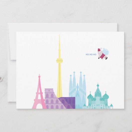 サンタプおもしろいンクリスマスホリデーパーティーイベント 招待状 (正面)