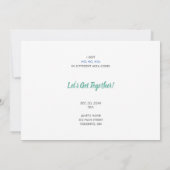 サンタプおもしろいンクリスマスホリデーパーティーイベント 招待状 (裏面)