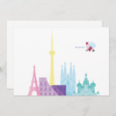 サンタプおもしろいンクリスマスホリデーパーティーイベント 招待状 (正面/裏面)