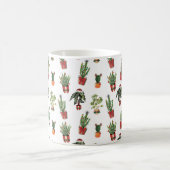 サンタプラントクリスマスパターン コーヒーマグカップ (中央)