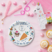 サンタプレートクリスマスドードルアートデザイン ペーパープレート (パーティー)