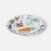 サンタプレートクリスマスドードルアートデザイン ペーパープレート (アングル)