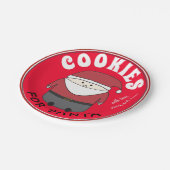 サンタプレートレッド用Cookie ペーパープレート (アングル)