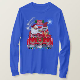サンタプードルトナディアクリスマスブルーティー Tシャツ