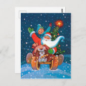 サンタヘッジ、ヴィンテージ休日 ポストカード (正面/裏面)