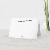 サンタヘリとF-16ジェット軍隊クリスマス シーズンカード (裏面)