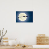 サンタヘリとF-16ジェット軍隊クリスマス ポスター (キッチン)