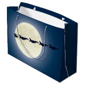 サンタヘリとF-16ジェット軍隊クリスマス ラージペーパーバッグ (裏面アングル)