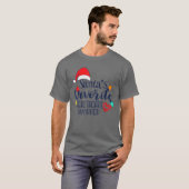 サンタヘルスケアお気に入りのワーカークリスマスおもしろい Tシャツ (正面フル)