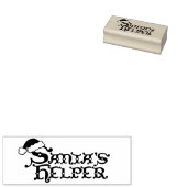 サンタヘルパクリスマスハット文字スタンプ ラバースタンプ (押印)