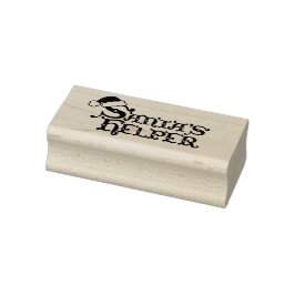 サンタヘルパクリスマスハット文字スタンプ ラバースタンプ