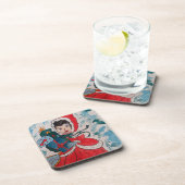 サンタヘルパクリスマスプラスチックコースター コースター (右側)