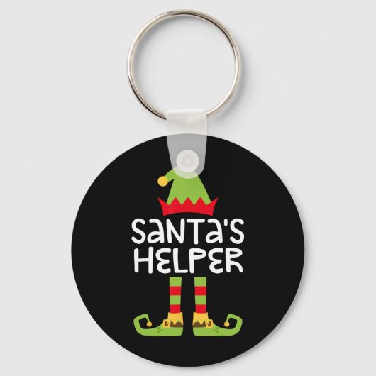 サンタヘルパマッチングクリスマス小妖精や小人 キーホルダー (正面)