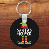 サンタヘルパマッチングクリスマス小妖精や小人 キーホルダー (正面)