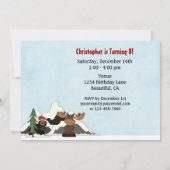 サンタベアとホリデーモースのマウンテンバースデー 招待状 (裏面)