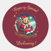 サンタベアーズスリーフェスティバルウィッシュ ラウンドシール (正面)