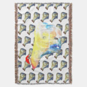 サンタベアーズ水彩画 スローブランケット (正面縦)