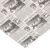 サンタベア号外新聞クリスマスシカ ショートテーブルランナー (コーナー)